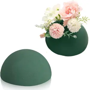Half Ball Florist , Green Sponge Blocks for  or Artificial Flower Arrangements, DIY Sphere Planters Floral  Round for Craft Supplies, Wedding, Birthdays,  Decor (5.5 X 2.8 Inches)