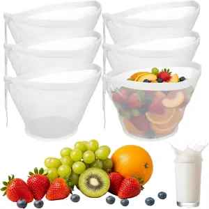 6 Pcs Cheese Cloth Bag for Straining, Fine Mesh Straining Bags Reusable Food Squeeze Bags for Vegetable Nut Milk Soy Milk Coffee Juice Tea Greek Yogurt Dumpling Fillings