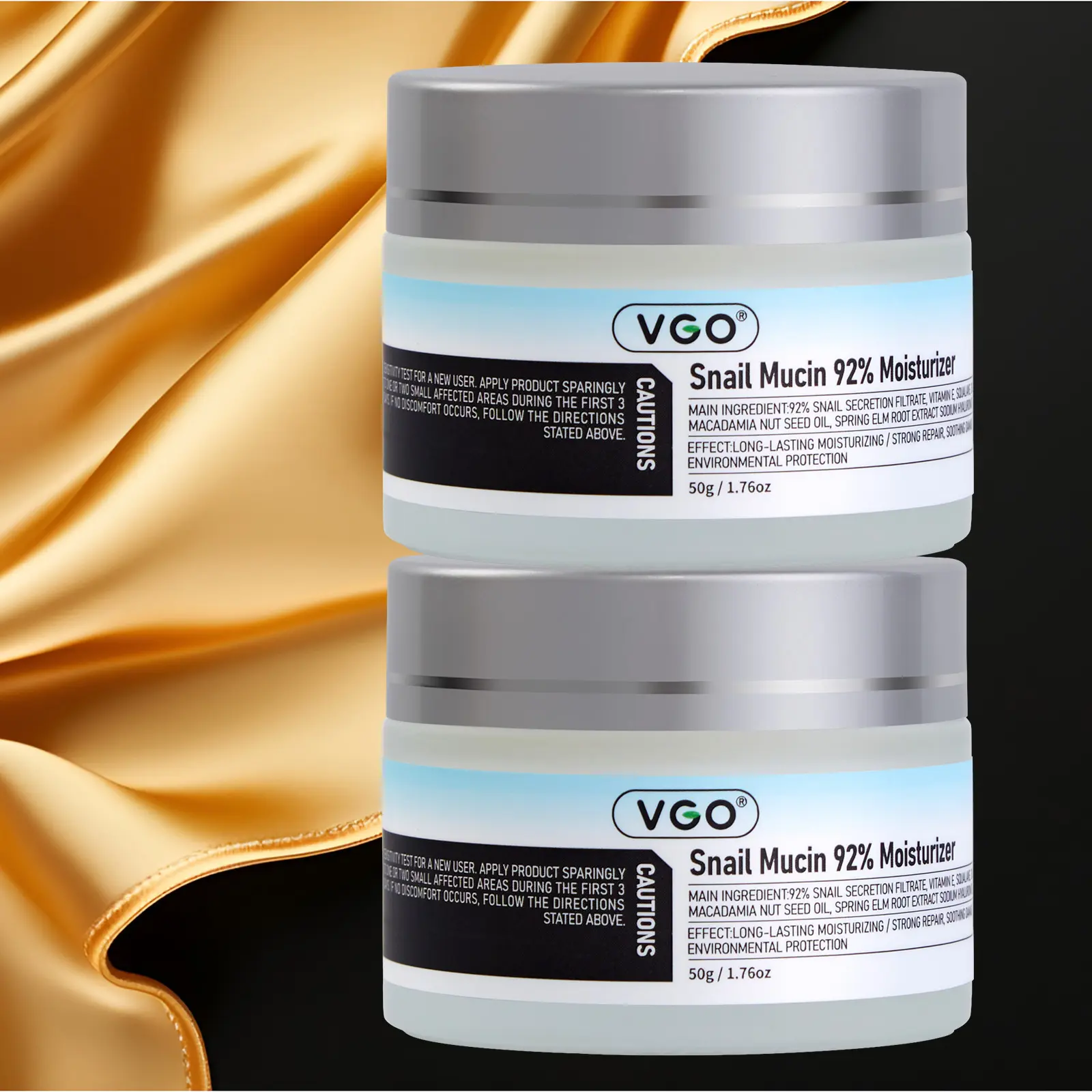 VGO 92% Snail Mucin & VC Serum Moisturizer - Unisex Gentle Daily Hydrating Face Cream for All Skin Types, with Hydrate, Moisture, Skin Repair, Oil Control, Anti-Aging, Cleansing Benefits (Vitamin C-Infused),travel essentials, Vc Serum+Snail Mucin, Morning