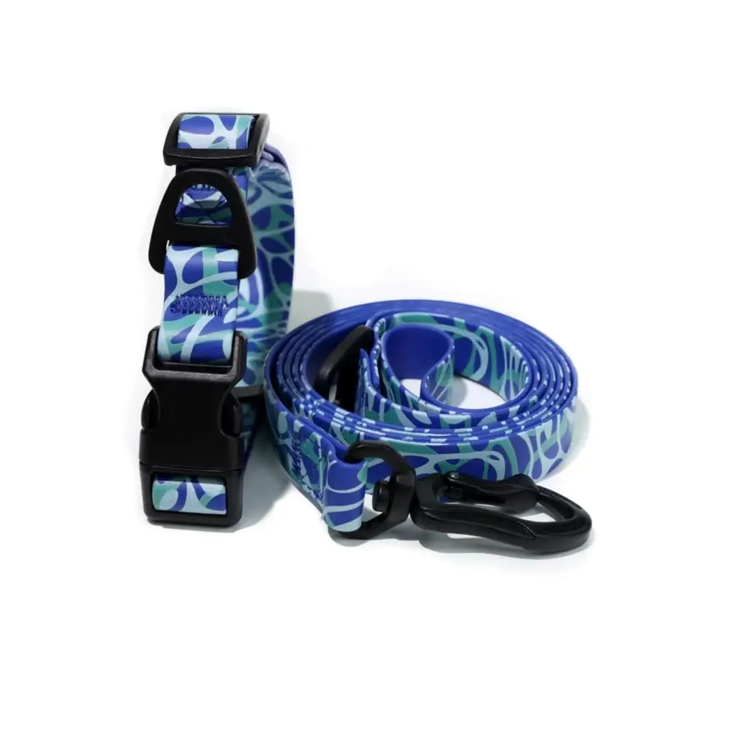 Waterproof PVC dog leash. Waterproof and odor-resistant, easy to clean. High tensile strength; includes 360° rotating galvanized metal clips (suitable for small dogs, medium-sized dogs and large dogs) for daily walks, outdoor activities and training free