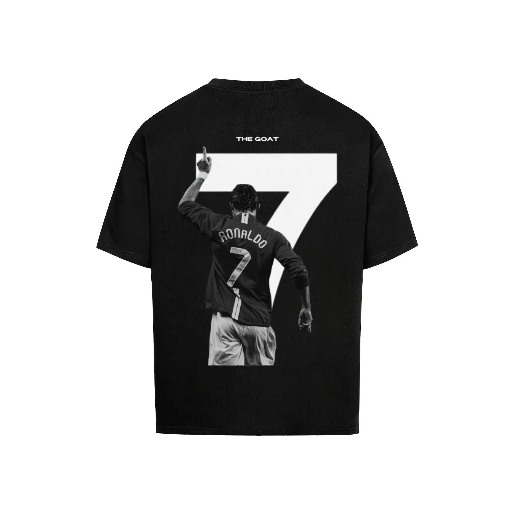 CR7 Comfortable Cotton Men'S Round Neck Short Sleeves T-shirt 180g Classic Fashion Menswear Top Goat Jersey Stylish Tshirt Tshirt Streetwear
