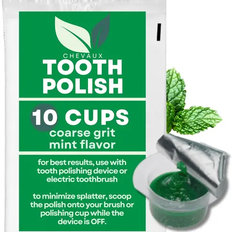 Pumice Based Tooth Polish - Fresh Breath, Plaque Removal & Stain Fighting, Available in Cherry, Bubblegum & Mint Flavors - Oral Toothbrush Whitening