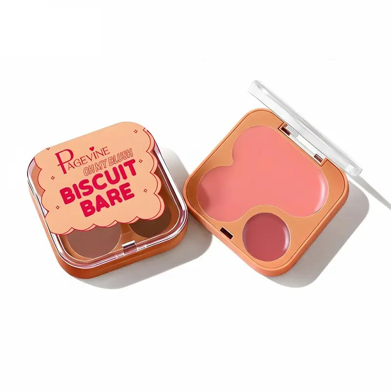 2-Tone Contour Blush Concealer Palette, Multi-Use for Sculpt & Brighten, Blendable Formula, Flawless Natural Finish