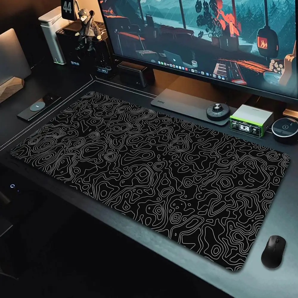 Mouse Pads, Simple Pattern Design Mouse Mat with Random Lines, Soft & Comfortable Surface Mouse Pads for Office & Home