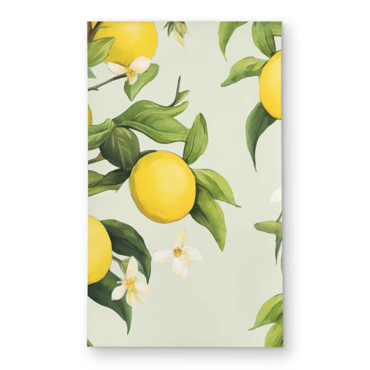 212 MAIN 3x5 ft Rectangular Household Decorative Rug - Vibrant Lemon Print, Flowery Illustrative Design, for Outdoor, Living Room Use