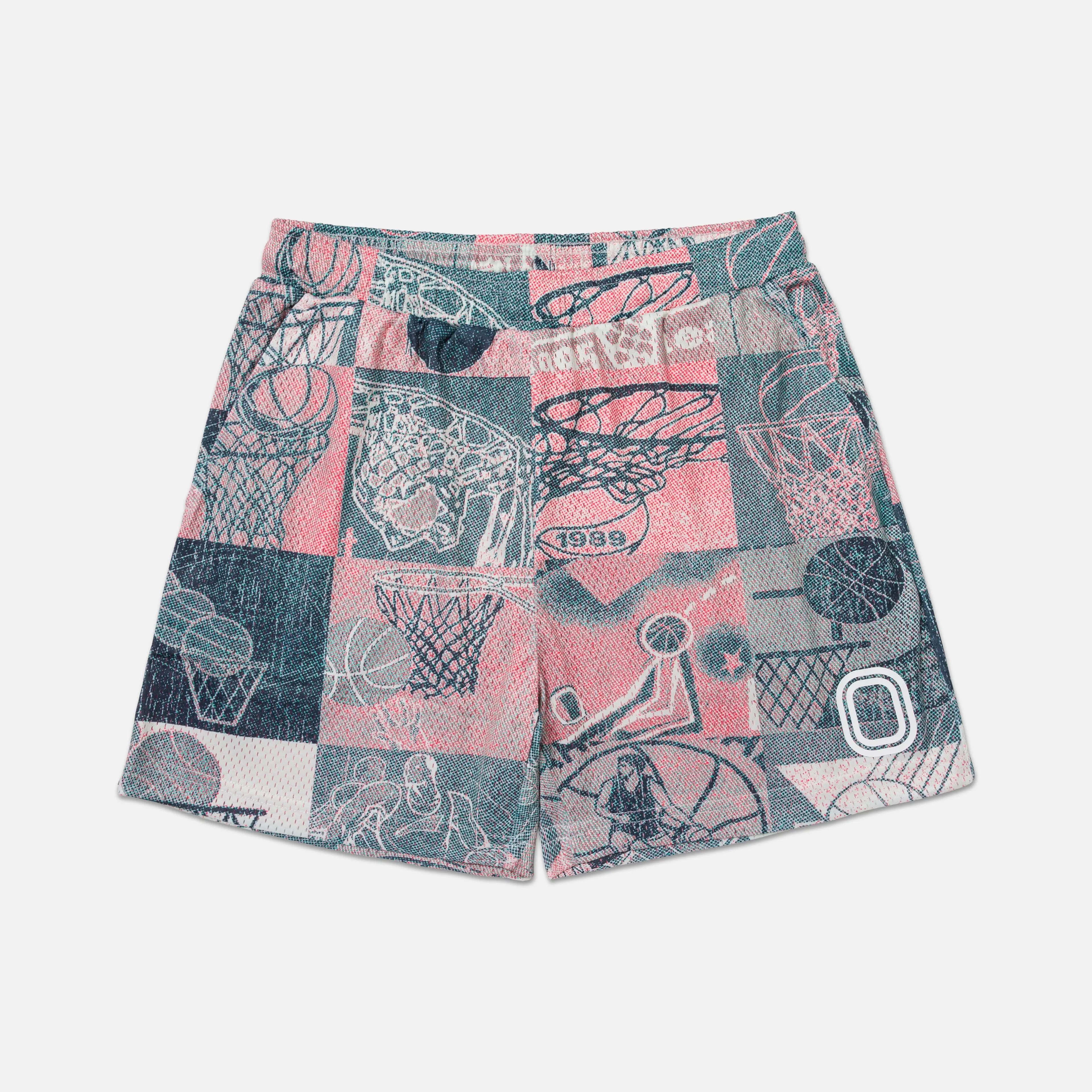 Vintage Style Mesh Shorts, Summer Casual Beach Shorts, Retro Vacation Shorts