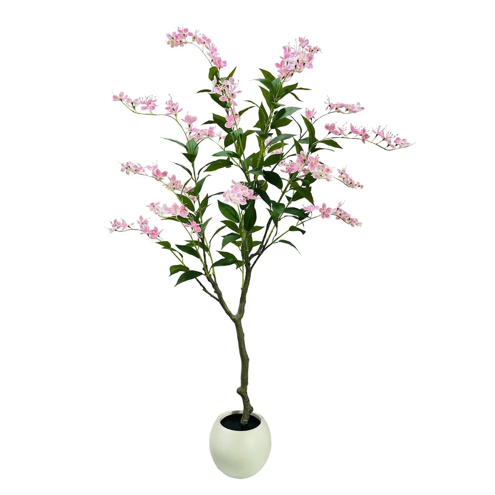 6FT Indoor Artificial Trees for Home Decor, Outdoor Pink Fake Flowers, Fake Plants, Bonsai Tree, Model Trees, for Living Room Bedroom Study Office Hotel Lobby Wedding Decor Commercial Venues