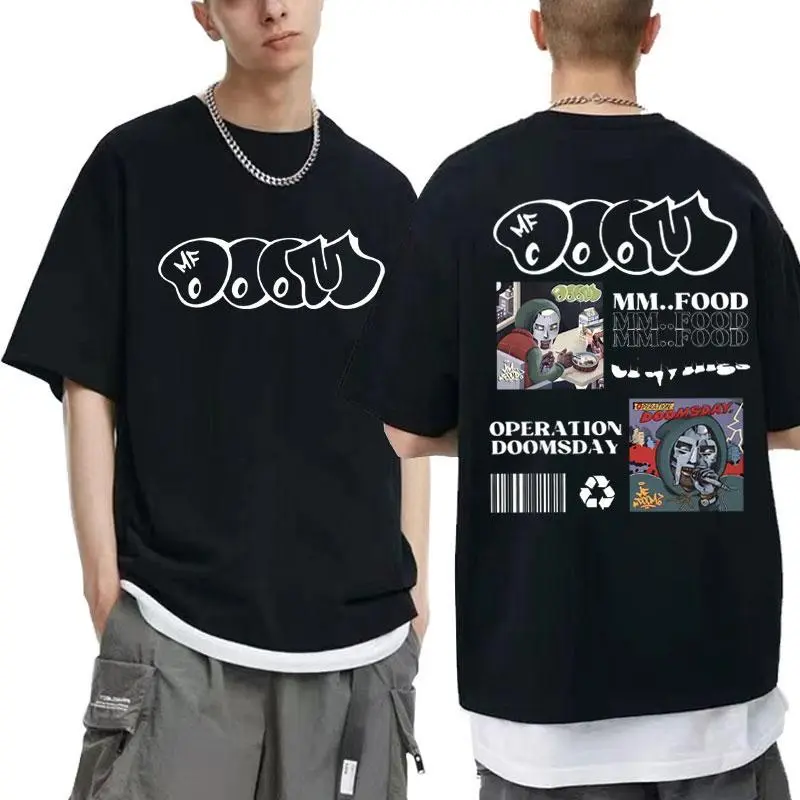 Rapper Mf Doom MM FOOD Doomsday Album Graphic Print T-shirt Men Women Hip Hop Vintage Rap Tshirt Male Loose Oversized T Shirts
