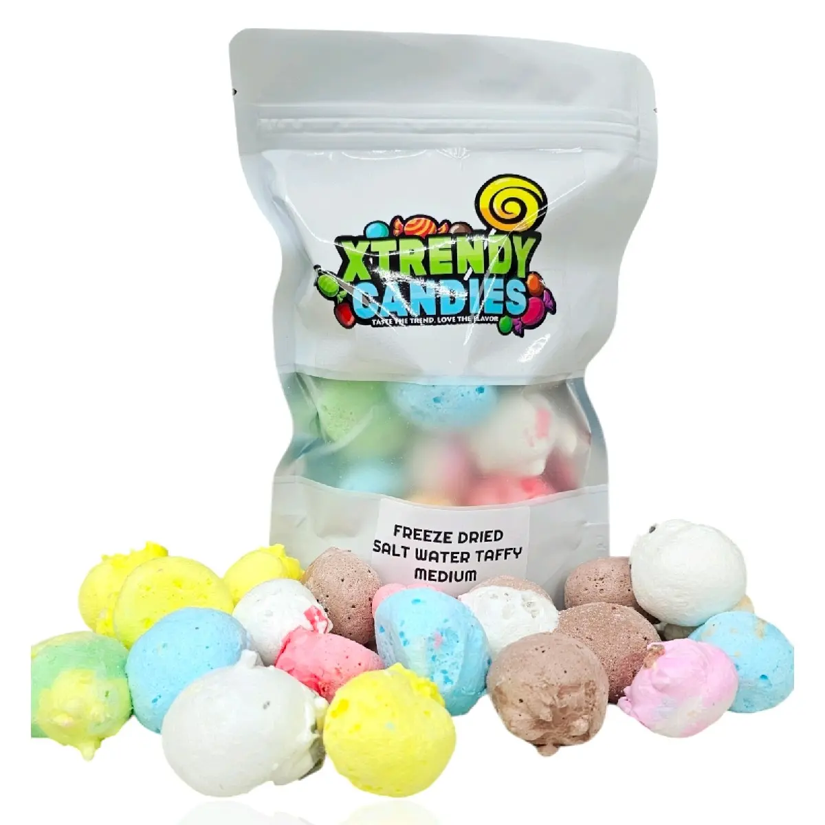 Xtrendy Candies Freeze dried Salt Water Taffy Crunch Candy Viral