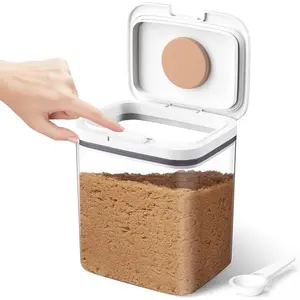 Brown Sugar Container Sealed,2 Quart Brown Sugar Storage Container with Spoon