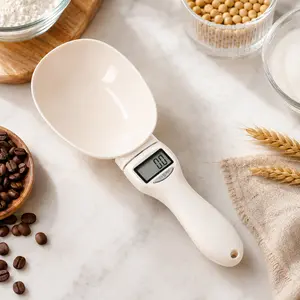 Digital Measuring Spoon Scale for Kitchen & Pet Food, LED Food Scoop with Precision Weight Display for Coffee, Baking & Meal Prep