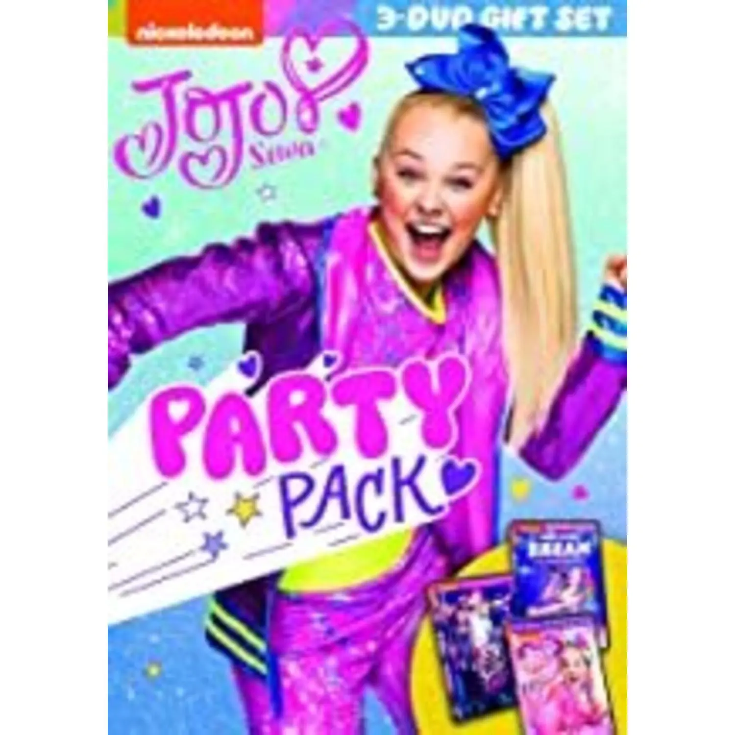 Jojo Siwa Family Nickelodeon 3-Pack DVD Box Set - English, No Age Restriction, AC-3/Dolby Digital Audio, Amaray Case, Widescreen Format, No Warning Applicable, Amaray Packaging