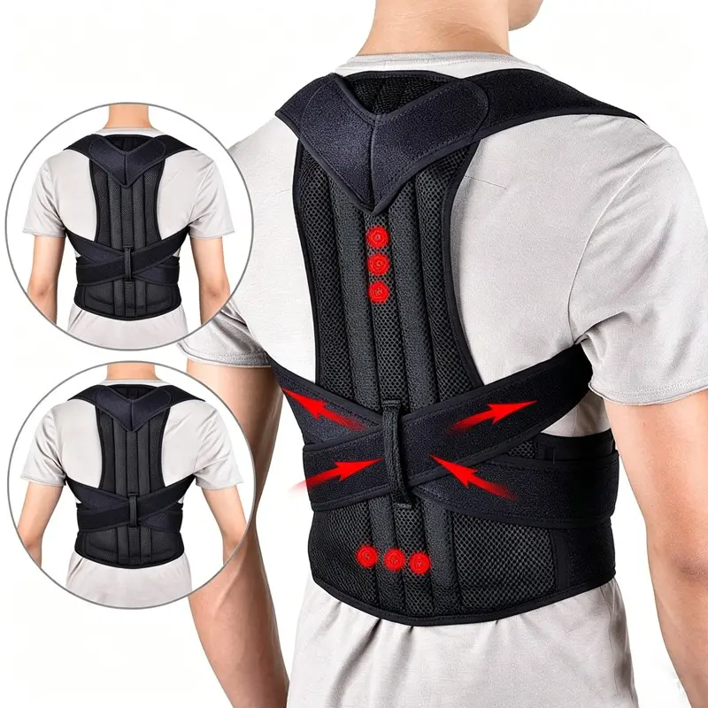 Adjustable Back Posture Corrector for Men & Women, Breathable Upper Back Brace with Lumbar & Shoulder Support, Effective Clavicle Straightener for Scoliosis, Hunchback & Back Pain Relief, Hunchback Orthotic, Shoulder Back Aligner