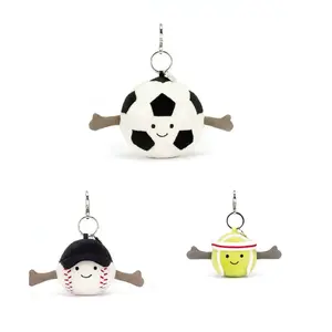 Collection Jellycat Sport Keychain – Stuffed Animal Keyrings, Cute Animals, Fun Gift Ideas for Kids, Birthdays and Collectors, Keychains