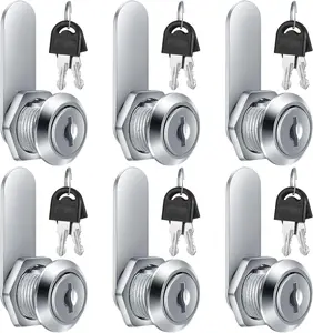 Pieces cam Lock File Cabinet Cylinder Cam Lock ( Key Opens All), / Inch Keyed Cylinder, for Security File Drawer Mailbox RV Camper Door Storage Toolbox Replacement Tool The Same Key