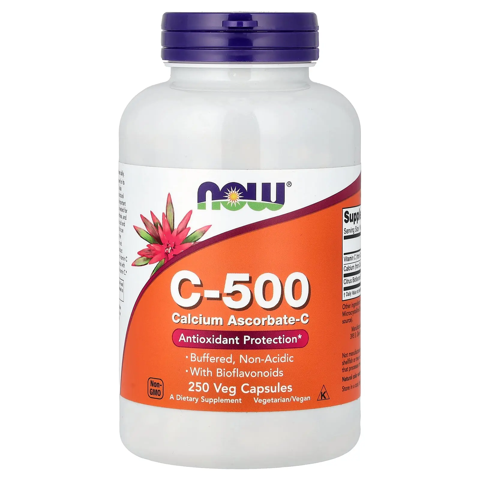 NOW Foods C-500, Calcium Ascorbate-C, 250 Veg Capsules