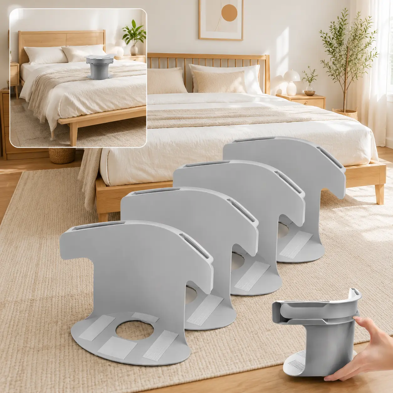 4-Pack Heavy Duty Bed Sheet Clips, Locking Mattress Corner Holders, Anti-Slip Sheet Fasteners with Easy Installation, Invisible Durable Bedding Straps, Home Bedding Accessories Gift