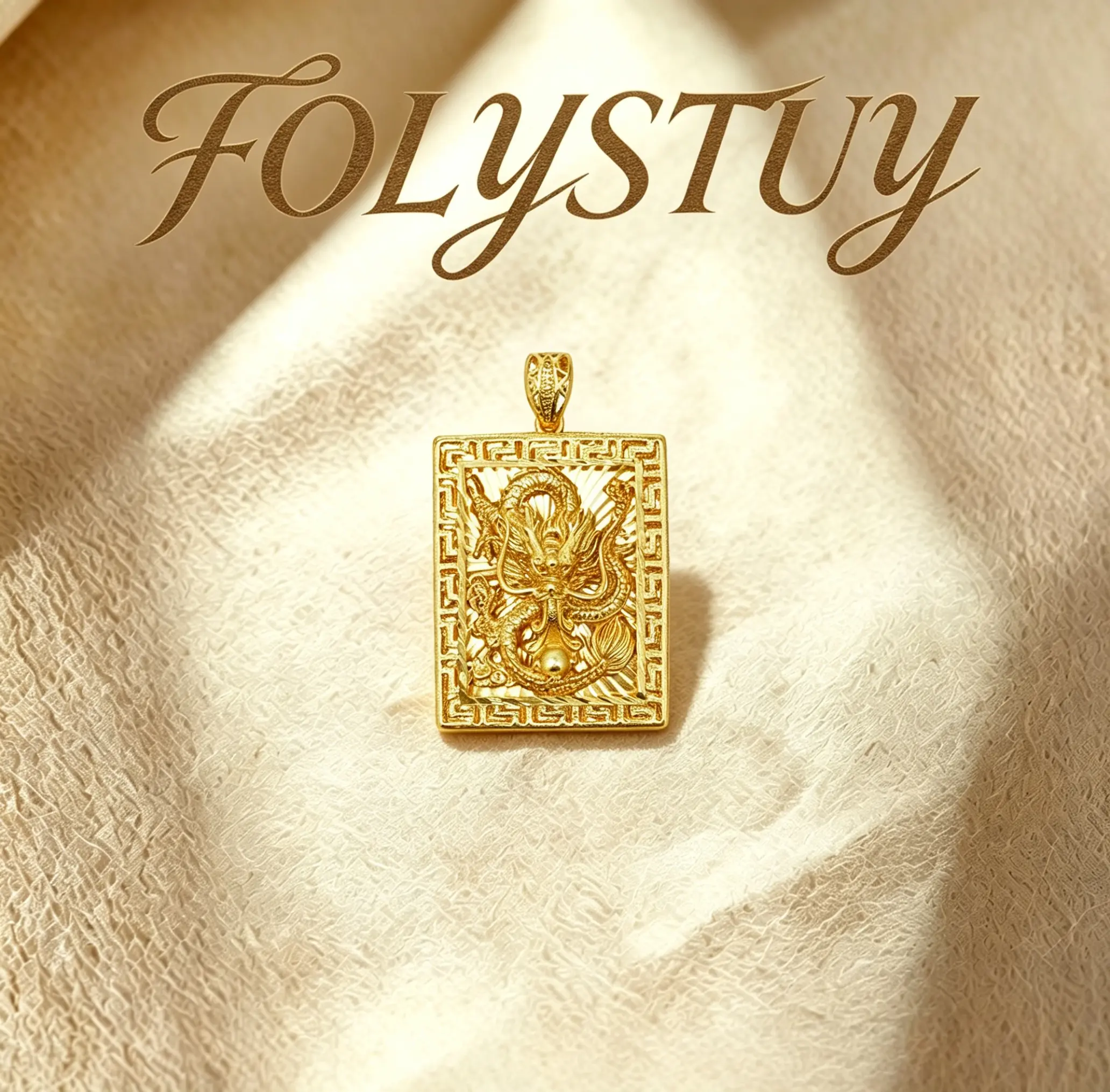 [56mm with 35mm Dragon Pendants][FOLYSTUY (K148)] The relief dragon-shaped pendant is suitable for both women and men, featuring an elegant design that is perfect for festive fashion trends.
