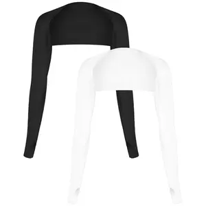 Sun Protection Arm Shrug Sleeves Featuring a finger hole design and UV blocking properties ideal for golf driving running and everyday wear