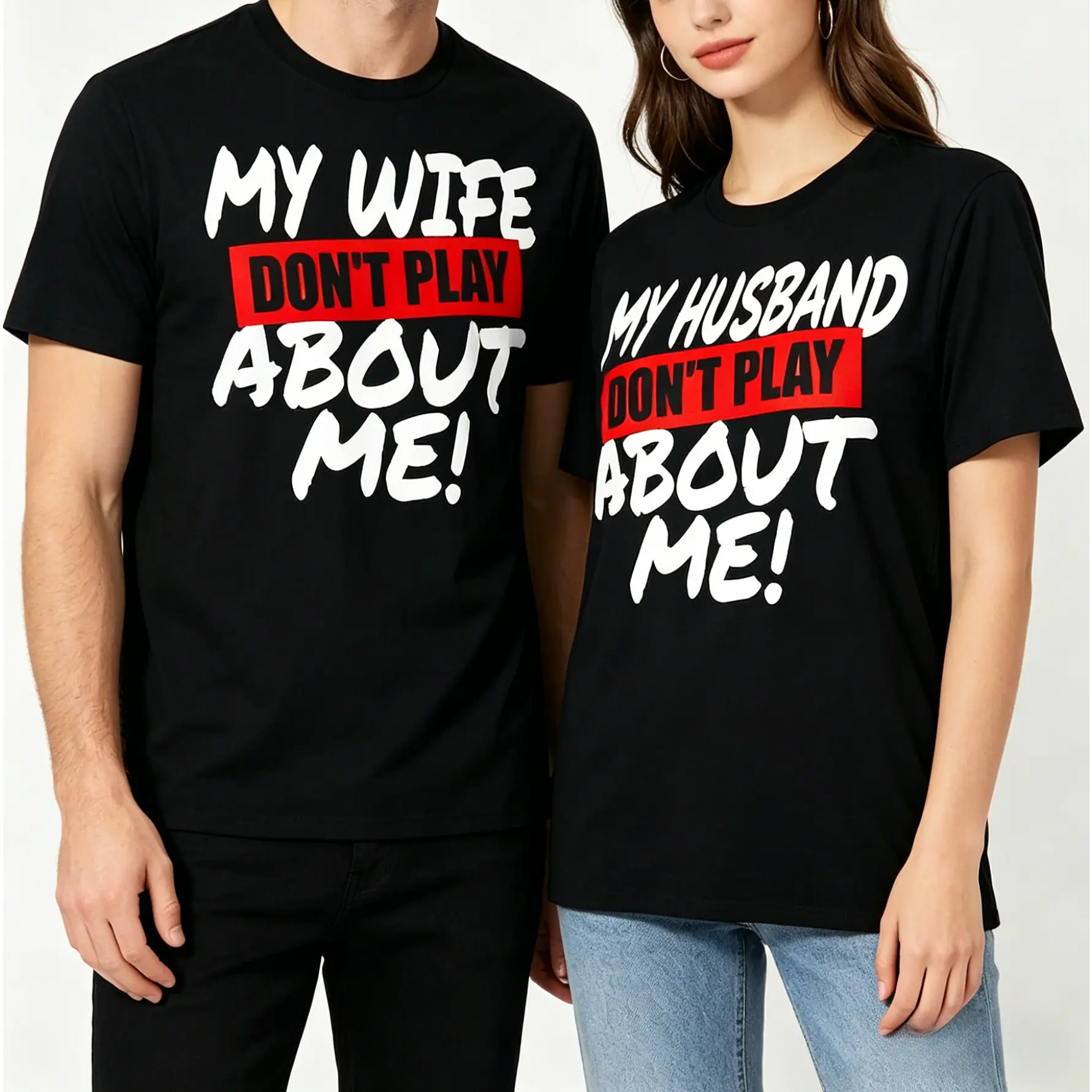 Men's Casual Comfort Short-Sleeve Round Neck Black-Man Sarcastic Apparel Shirt - Couple Gift for Husband or Wife, Women's Matching Option