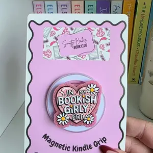 Magnetic Kindle Grip Holder | Bookish Kindle Accessory | Cute E-Reader Grip | Kindle Case Compatible | Reading Gift for Book Lovers