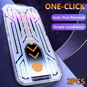 2pcs Tempered Glass Screen Protector with Install Kit Auto-Alignment Kit Compatible with iPhone 17 Pro Max/17 Air/16 Pro Max/15 Pro Max/14 Plus/13 Pro Max/12 Pro Max. Full Coverage, Anti-Fingerprints, Anti-Fall