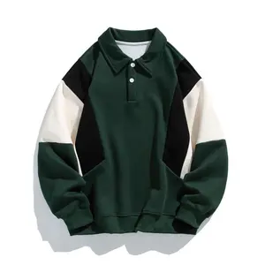 Men's Colorblock Patchwork Letter Embroidery Zip Up Sweatshirt Casual Loose Long Sleeve Drawstring Stand Collar Pullover for Fall & Winter Men's Clothes for Daily Wear Longsleeves Colorblock Hoodie Menswear Stylish