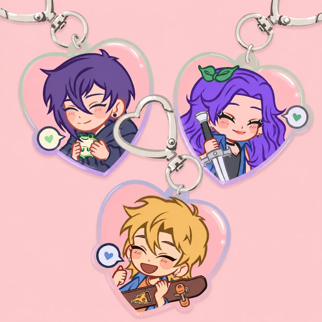 Stardew Valley Keychains – Sam, Sebastian & Abigail | Double-Sided Acrylic Keychain, Great For Daily Use Or As Thoughtful Little Gifts For Your Friends And Yourself