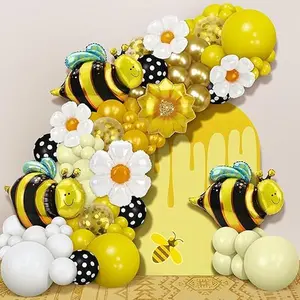Bee Balloons Arch Kit, Yellow White Balloons Arch Kit, Bee Baby Shower Decorations, Bee Party Decor, Bee Themed Baby Shower Decorations