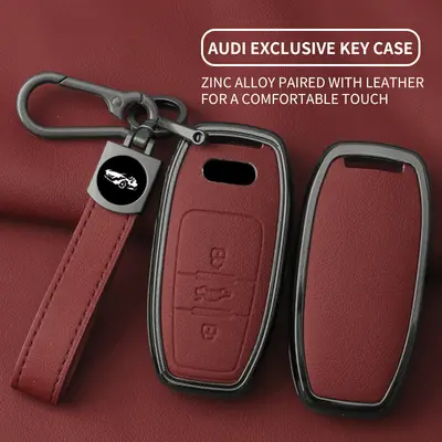 Glossy Black Key Fob Cover For Audi A4 A5 Q7 (2017+) & TT (2016+) - Scratch-Protection Shell