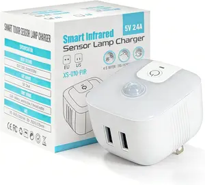 Motion Sensor Switch,Plug in Sensor Light Control Switch,Featuring Human Body Sensing Mode and Always-On Mode,Motion Activated Plug Light for Corridor Garage Patio Aisle Room