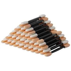 Cuttte Eyeshadow Applicators Makeup Brushes - 60PCS Disposable Eyeshadow Brush, Dual Sides Eye Shadow Applicator Sticks, 2.44 Inch Eye Makeup Applicators, Black springtok
