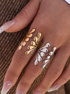 Waterdrop Smooth Stainless Steel Ring, Minimalist Geometric Design, Advanced Sense All-match Fashion Ring for Women