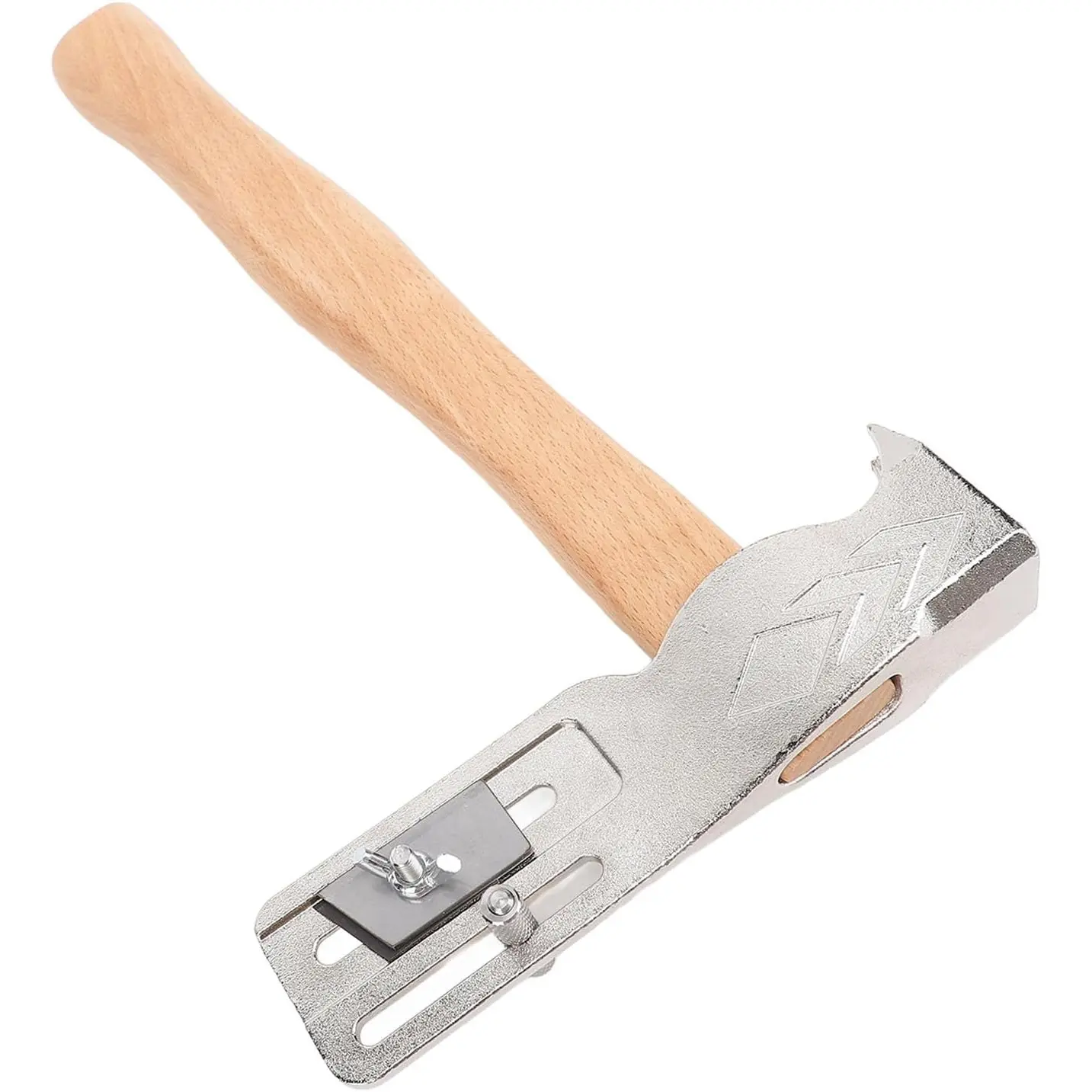 Roofing Hatchet, 17oz Drywall Hammer Hatchet, Magnet Roofing Hatchet, Carbon Steel Shingling Hammer with Wooden Handle,  Roof Repair, 13.4in, Weak Magnetic