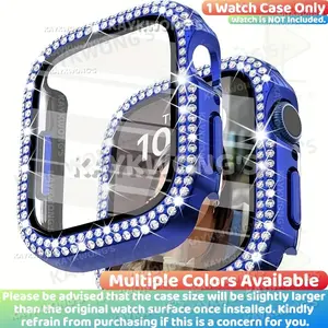 KAYKWONG'S 1 Shiny Bling Durable Protective Case, Watch Screen Cover for iWatch Series 11/10/9/8/7/6/5/4/3/2/1, Fashion Design Compatible with Various Sizes 38mm/40mm/41mm/42mm/44mm/45mm, Best Gift For Couples, Holidays, Birthday, Daily Protect