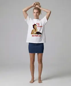 Essential Cotton T-Shirt - Rub Me Down - Red Bow Pinup