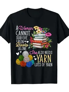 Crochet Reading Crochet Women Men Women Gift T-shirt 220g T-shirt 100% Cotton, home leisure, Black Friday, soft touch fabric, outdoor inspired, for young people, Christmas Eve