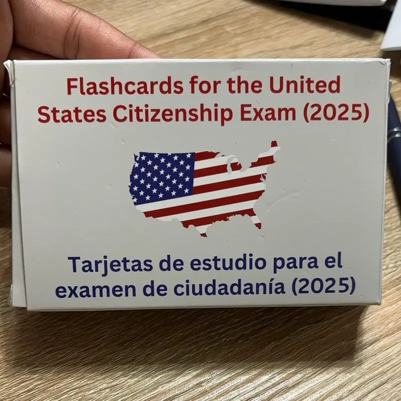 U.S. Civics Test Bilingual Flash Cards - English/Spanish 2025 Edition with 100 Questions & Answers for US Citizenship Exam Preparation ideal study