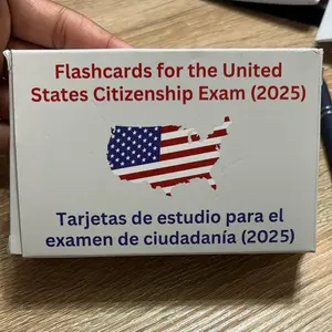 U.S. Civics Test Bilingual Flash Cards - English/Spanish 2025 Edition with 100 Questions & Answers for US Citizenship Exam Preparation ideal study