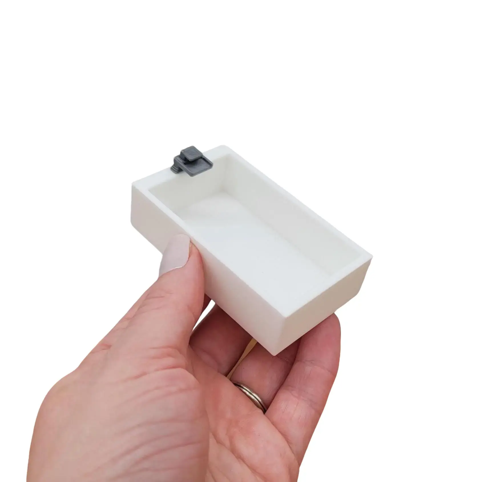 1:24 Bathroom White Tub with Silver Faucet - 1/24 Modern Mini Doll House Furniture Miniature