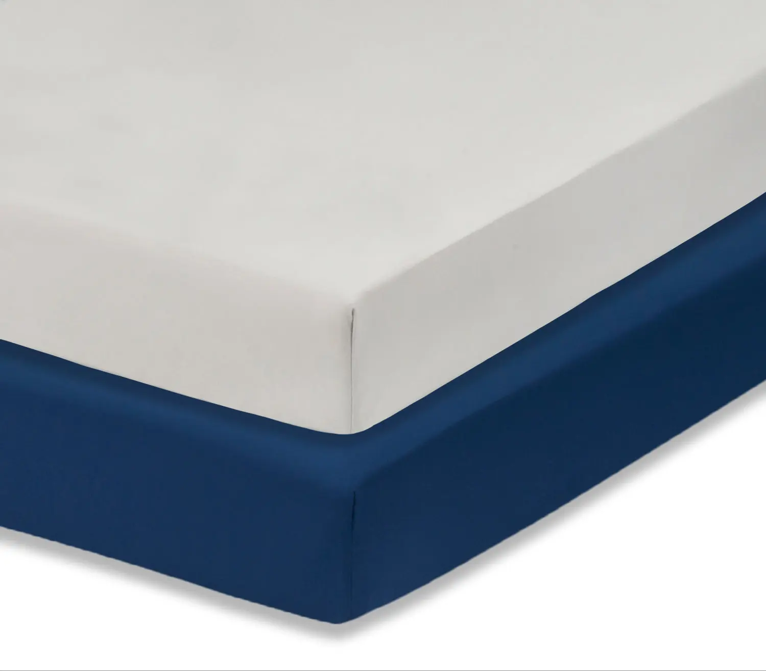 Everyday Kids 2 Pack Fitted Crib Sheet, 100% Soft Breathable Microfiber its Standard Size Crib Mattress 28in x 52in-Navy/Gray