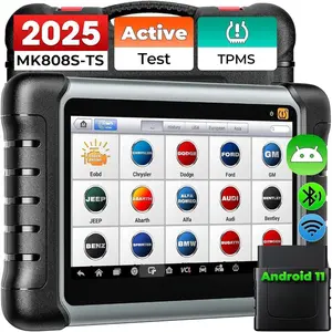 MaxiCOM MK808S-TS OBD2 Scanner: 2025  of MK808BT PRO, MK808TS MX808TS TS601 with Bidirectional Test, 28 Service 150 Makes, TPMS Programming Relearn , -System Scan, OS 11 4+64G