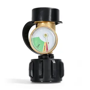 findmall Propane Tank Gauge with QCC1/ Type1 Connection for 5-100lb Tanks Propanes Level Indicator with Color Coded Dial 1PC