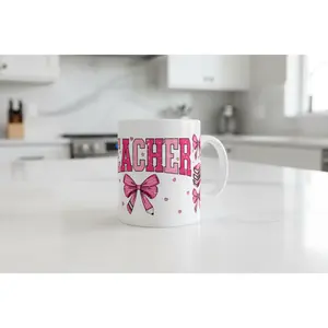 Pink Teacher - UVDTF Wrap for cups/hard surfaces sticker