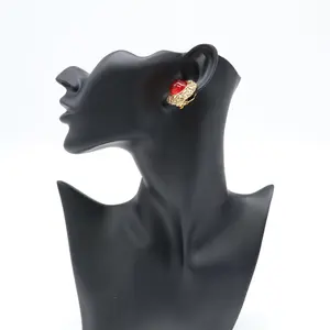 Pre-owned Chanel Vintage CC Gripoix Heart Clip On Earrings W21906
