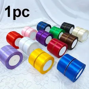 Solid Color Decorative Ribbon, DIY Decorative Ribbon for Weddings Parties Cakes, Gift Box Packaging, Gifts & Wrapping Supplies