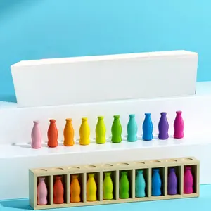 Wooden Bottle Guessing Game Set, 20 Wooden Bottles & Box, Fun Memory Logic Puzzle Toy for Kids, Christmas Gift Idea