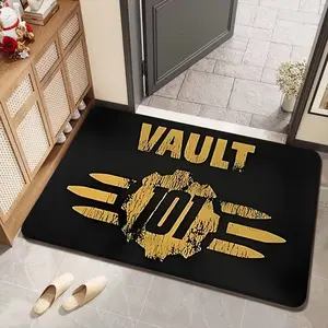 Vault 101 Themed Rug for Fallout Game Fans, Hardcore Aesthetic Door Mat for Home Décor, Perfect for Gaming Enthusiasts