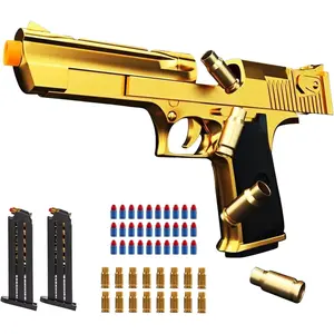 Toy Gun Educational Toy Model EVA Safety Foam Soft Bullet Shock Wave Game Gun for Boys 8-12