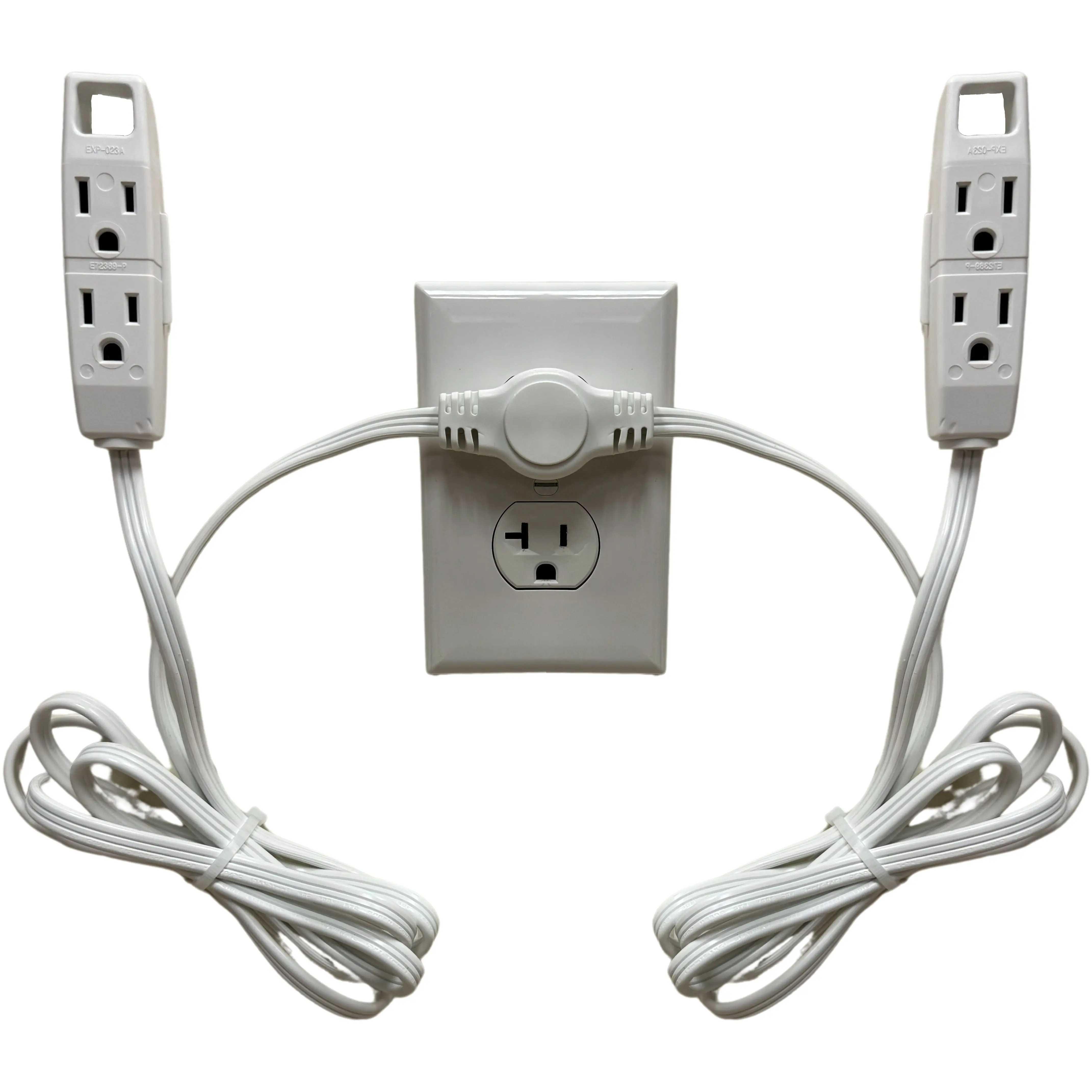 Twin Head Double Extension Cord for Home Office & Behind the Bed & Sofa (USA only)